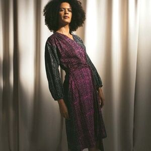 Malika Wrap Dress, Foliage Print